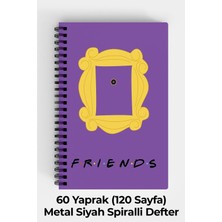 Anime Marketi Friends Tasarımlı A5 Spiralli Sert Kapak Defter 120 Sayfa