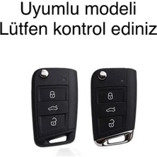 BigKey Volkswagen Polo T-Roc T-Cross Golf Passat Taigo Tiguan Uyumlu Anahtar Kılıfı Sustalı Model Yeni