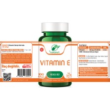 Yurdavit E Vitamini 100 Kapsül 400 Ünite Aromasız