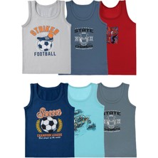 Hepsine Rakip 6lı Erkek Çocuk Pamuklu Atlet Likralı Esnek Renkli 3109