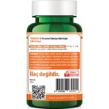 Yurdavit Vitamin E 400 Iu 100 Kapsül Softjel 6X100 Kapsül Softjel