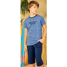 Elsima Mavi Erkek Çocuk Pijama Takımı - Elsima - Mavi - 10 Yaş - B3063-MAVİ-10 Yaş