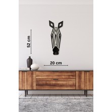 Dark Flamingo El Yapımı Üç Boyutlu Ahşap Zebra Temalı Ev ve Ofis Duvar Süsü