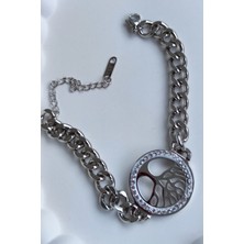 Nisan Kids Hayat Ağacı Taşlı Kalın Zincir Bileklik