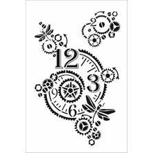 Stencil Sarayi Boyama Şablon Saat - 4059