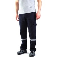 Melzo Home Melzohome 16-12 Gabardin Komando Cepli Iş Pantolonu Reflektörlü - Yazlık-Lacivert