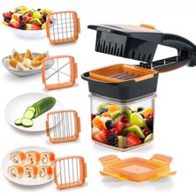 Go İthalat Nicer Dicer Quick 5 In 1 Pratik Hazneli Sebze Meyve Doğrayıcı Dilimleme Aleti (4130)