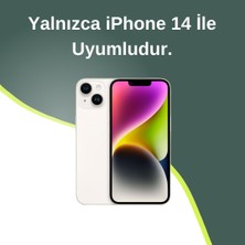 Paladyum Case iPhone 14 Uyumlu Hologram Taşlı Kelebek Desenli Şeffaf Kılıf