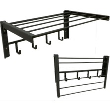 HE Dizayn Aksesuar Banyo Için Katlanabilir Askılı Havlu Rafı - 45X22 cm