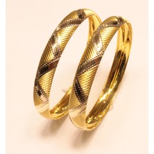 Güler Kuyumculuk Altın Çapraz Desenli Bilezik