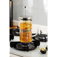 Metsar Home 600ML 3 Ü 1 Arada (Ateşe-Isıya Dayanıklı) French Press, Demlik, Ölçü Kalıbı