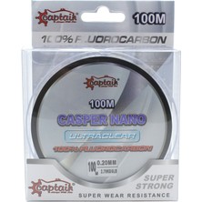 Captain Casper Nano %100 Fluoro Carbon Misina 100mt  0.18 MM