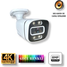 qromax 4 Kameralı Yapay Zeka Destekli Gece Renkli Gösteren Sesli 8 mp 4k Ip güvenlik Kamerası Seti 904WS