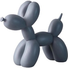 İki Cadı Tasarım Iki Cadı Tasarım, Gri Renkli Balon Köpek, Hediyelik, Ev Ofis Dekoratif Obje, Biblo - 20CM x 17CM