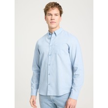 Wrangler Regular Fit Açık Mavi Erkek Gömlek W5MY205279M31 Uzun Kollu Gömlek