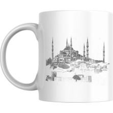 Uzka Dijital Baskı Ve Aydınlatma Istanbul Serisi Ayasofya Cami Temalı Porselen Kupa Bardak