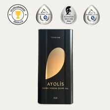 Ayolis Premium Gurme Zeytinyağı 5 Lt Ayvalık Ödüllü Yüksek Polifenollü Erken Hasat Soğuk Sıkım Natürel Sızma