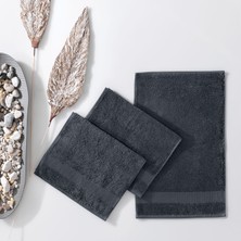 Yataş Essentials 3'lü Misafir Havlusu Seti Antrasit - 30X50 cm