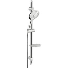 VitrA Shine Round A45628WSA 3f Sürgülü El Duşu Takımı, Krom