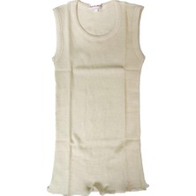 Hasyün Kız Çocuk Atlet Ekru Renk Doğal Yün ile Yazlık Kullanım İçin Rahat ve Hijyenik