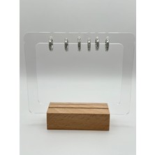 Arnes Jewelry Çelik Zirkon Taşlı Halka 3 Çift Set Küpe