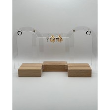 Arnes Jewelry Çelik Zirkon Taşlı Halka 4 Çift Set Küpe