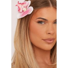 New Obsessions Aloha Orkide Toka İnci Detaylı Kadın Aksesuarı 9 cm Şık Tasarım