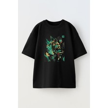 Nmg Tekstil Unisex Siyah Oversize Pamuk Top Oynayan Adam Karnaval Dünya Kupası Baskılı Örme T-Shirt
