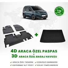 Fa Otomotiv Citroen Berlingo 4d Havuzlu Paspas ve Bagaj Havuzu 2019 Model ve Sonrası