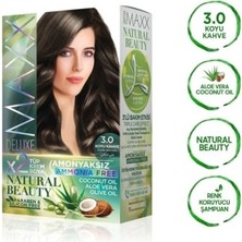 Maxx Deluxe Natural Beauty Amonyaksız Saç Boyası 3.0 Koyu Kahve