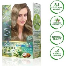 Maxx Deluxe Natural Beauty Amonyaksız Saç Boyası 8.1 Küllü Açık Kumral