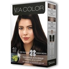 Sea Color 2x2 Tüp Krem Saç Boyası Seti Kahve No:4.0