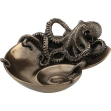 Rakun Home Steampunk Serisi Nautilus Kabuğu Üzerinde Ahtapot Tabak
