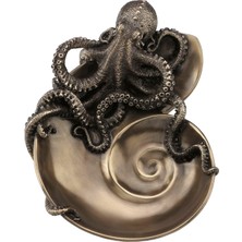 Rakun Home Steampunk Serisi Nautilus Kabuğu Üzerinde Ahtapot Tabak