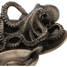 Rakun Home Steampunk Serisi Nautilus Kabuğu Üzerinde Ahtapot Tabak