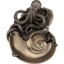 Rakun Home Steampunk Serisi Nautilus Kabuğu Üzerinde Ahtapot Tabak