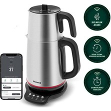 Nidage Çelik Smart Royaltea 1791H Konusan Cay Makınesı Wı-Fı Sıyah 500+ L  1-2 L Gümüş