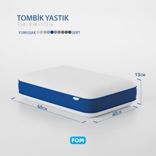 FOM 2'li Tombik Full Ortopedik Masaj Etkili Visco Yastık Kampanyası, Ortopedik, 60 X 40 X 13, Lacivert