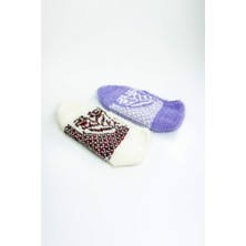 Mbb E-Ticaret 2 Çift El Örgüsü Kışlık Şık Kadın Yün Patik Set 1