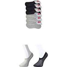 Mbb E-Ticaret Siyah Ve Gri Kadın Görünmez Çorap 6 Çift