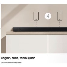 Samsung Dts Virtual x & Dolby Audio Derin ve Zengin Sesler 3.1 Kanal 430WAAT Hdmı, Bluetooth,usb ve Optik Bağlantı 3 Boyutlu Çevresel Soundbar