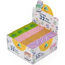 Adel Layers Silgi 32LI Set 10 Takım Renkli Desenli