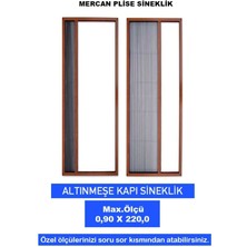 Mediterian Pileli (Pilse) Mercan-Plise Akordiyon Sürgülü Kapı Pencere Sineklikleri En-0.90 BOY-220.0 75 x 200