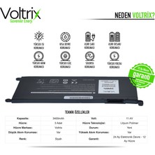 Voltrix Dell Inspiron 3580 FHDS26W8256C Uyumlu Notebook Batarya - Pil