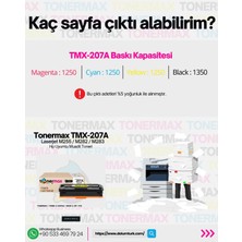 tonermax Tonermax® Hp 207A W2211A Muadil Toner Mavi- Çipli/ Laserjet M255 / M282 / M283