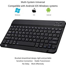Everest Winner Pro EW-2021 7" Uyumlu Kablosuz Bluetooth Şarj Edilebilir Mini Q Klavye - Siyah