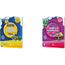 2 - 5 Yaş Rusça Boyama ve Aktivite  Kitabı - Russian Kids Painting and Activity Books 4’lü Set