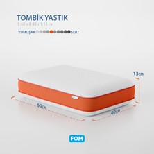 FOM Tombik Full Ortopedik Masaj Etkili Konforlu Visco Yastık, Ortopedik, 60 X 40 X 13, Turuncu