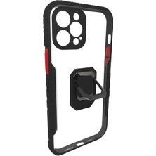 Miscase Iphone Standlı Korumalı Mıknatıslı Mola Telefon Kılıfı Siyah-Iphone 11