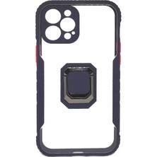 Miscase Iphone Standlı Korumalı Mıknatıslı Mola Telefon Kılıfı Lacivert-Iphone 11 Pro Max